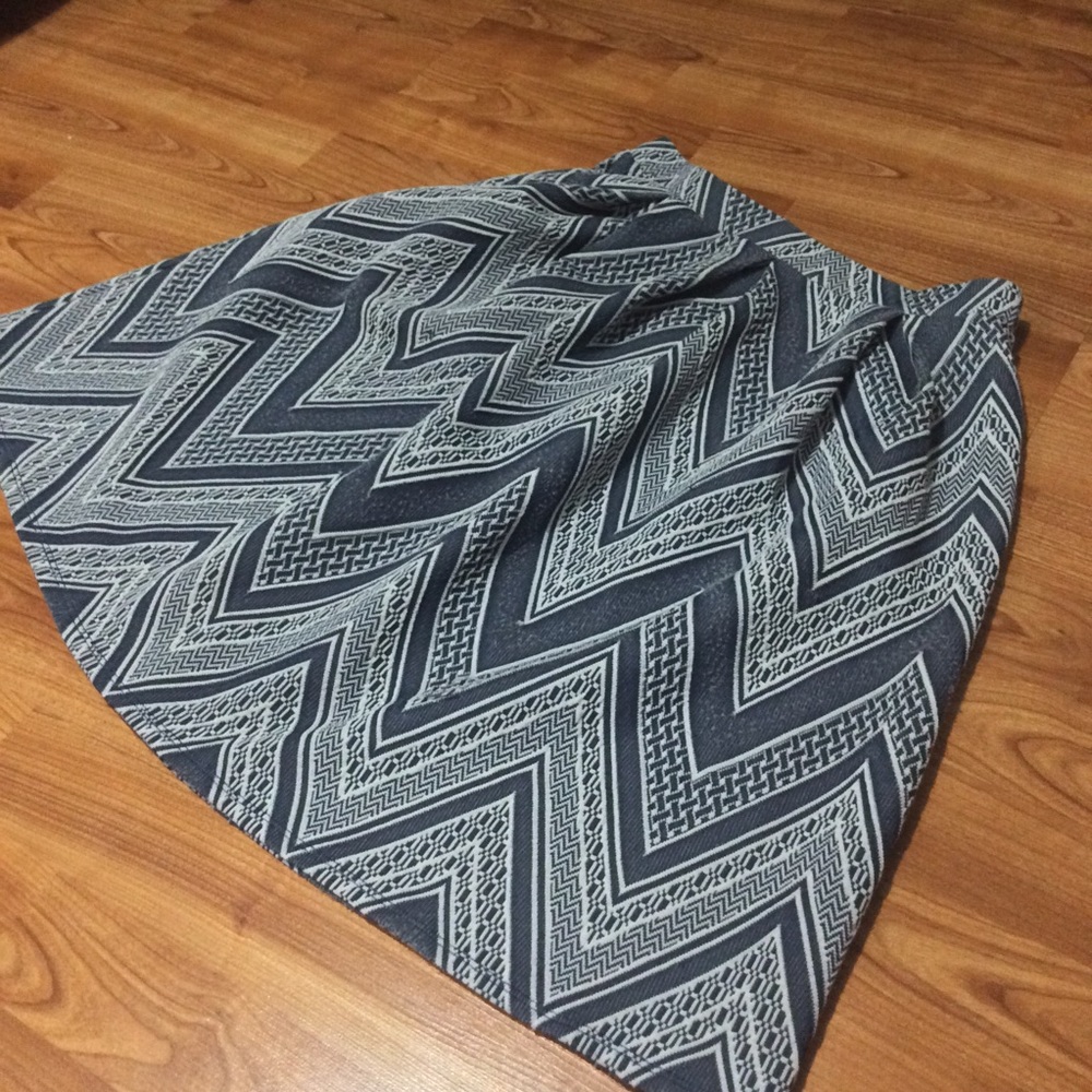 Grey Patterned Midi Joe B Skirt